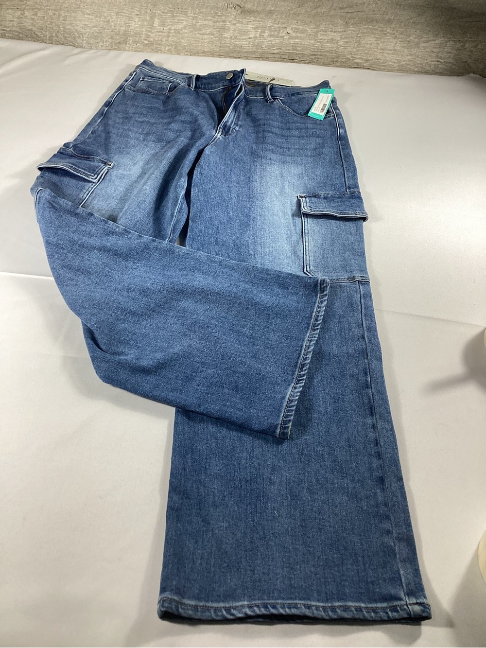 Just USA Cargo Straight Leg Stretch Jeans Size 14 NWT